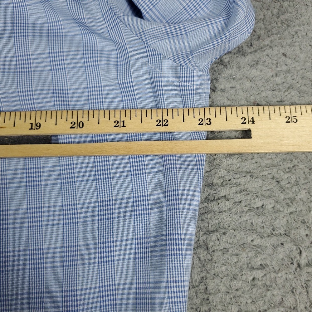 Brooks Brothers Shirt Mens Size 16 Blue Plaid French Cuff Dress Button Up - Picture 5 of 6